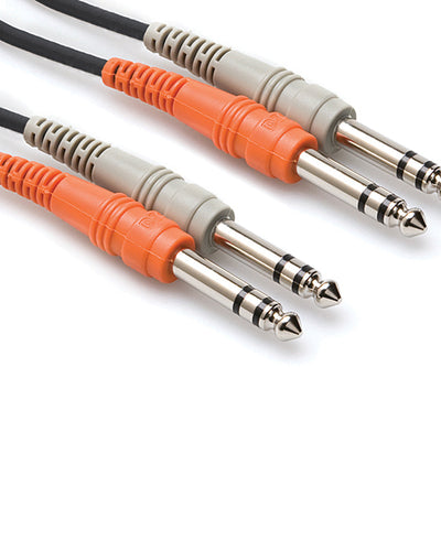 Hosa Stereo Interconnect Dual 1/4 in TRS to Same