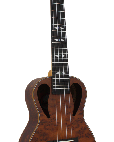 Amahi African Burl Concert Uke w/ Deluxe Padded Gig Bag