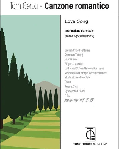 Canzone Romantico (Love Song) Intermediate Piano Solo