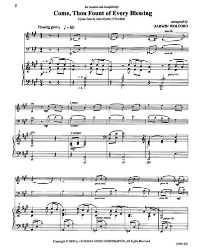 Come Thou Fount of Every Blessing Violin Cello & Piano
