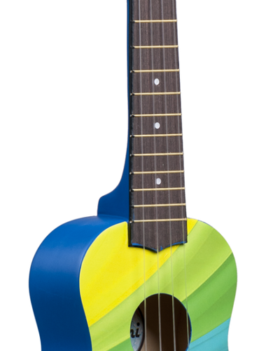 Amahi Soprano Wavy Rainbow Uke w/ Vinyl Gig Bag