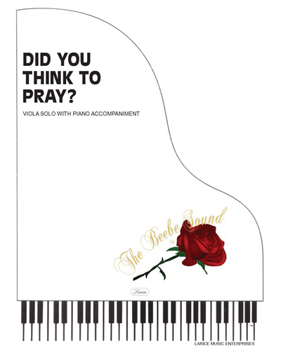 Did You Think to Pray Viola Solo w/Accompaniment