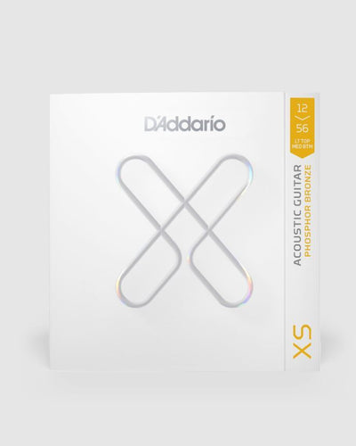 D'Addario 12-56 Light Top/Medium Bottom XS Phosphor Bronze Coated Acoustic Guitar Strings