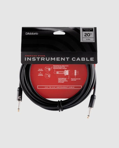 D'Addario 20' Instrument Cable American Stage USA