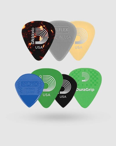 D'Addario Assorted Guitar Picks Medium, 7-pack