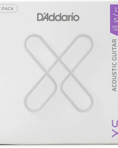 D'Addario XS 11-52 Phosphor Bronze Acoustic Guitar Strings 2-Pack