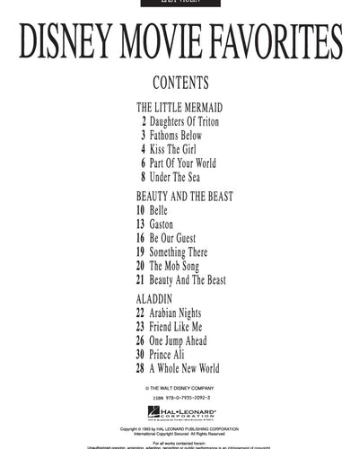 Disney Movie Favorites Easy Violin