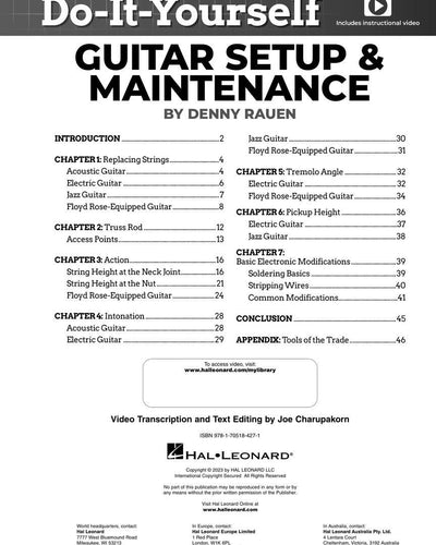Do It Yourself Guitar Setup & Maintenance