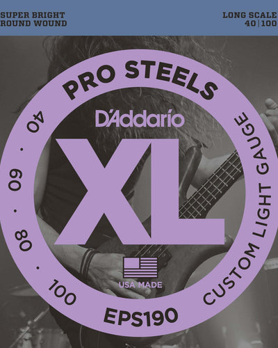 D'Addario Pro Steels 40-100 Bass Strings Long Scale