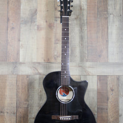 Eastman PCH3-GACETBK Trans-Black Grand Auditorium A/E w/Gigbag