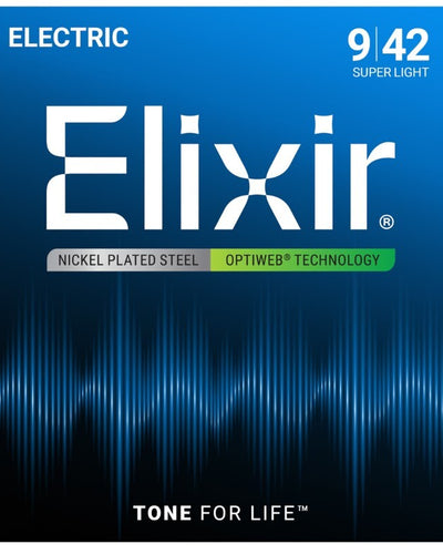 Elixir Electric Optiweb 9-42 Guitar Strings