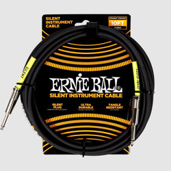 Ernie Ball Classic Silent Instrument Cable Straight 10ft Black