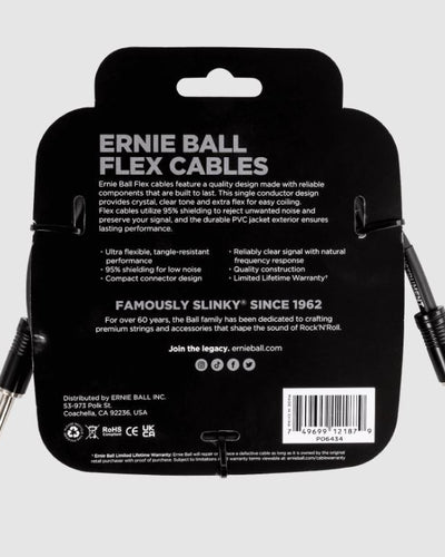 Ernie Ball Flex 10' Instrument Cable Black