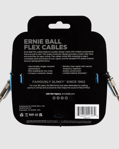Ernie Ball Flex 10' Instrument Cable Blue