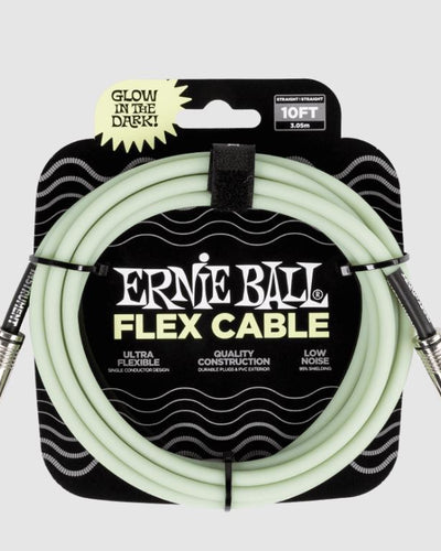 Ernie Ball Flex 10' Instrument Cable Glow-in-Dark