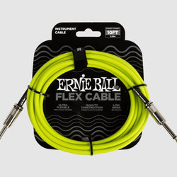 Ernie Ball Flex 10' Instrument Cable Green