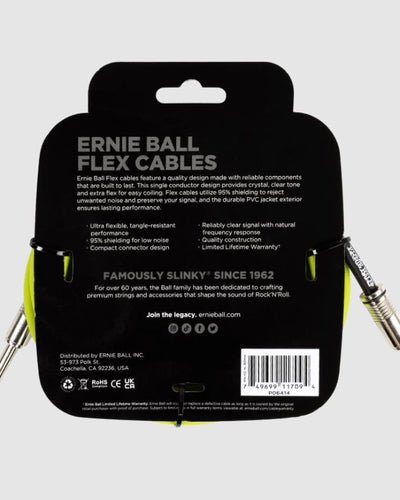 Ernie Ball Flex 10' Instrument Cable Green
