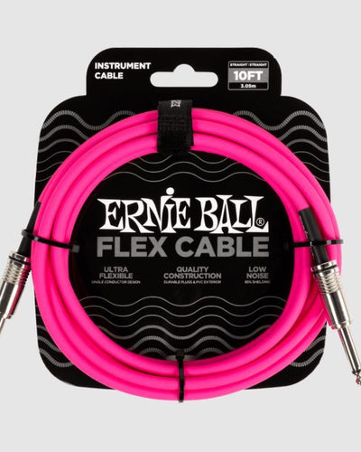 Ernie Ball Flex 10' Instrument Cable Pink