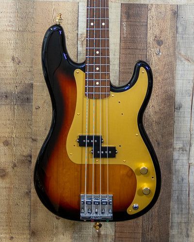 Fender Custom Build P-Bass Sunburst Jazz Bass Reverse Headstock
