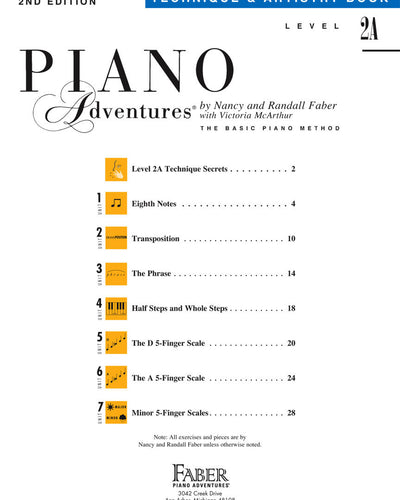 Faber Piano Adventures L2A Technique