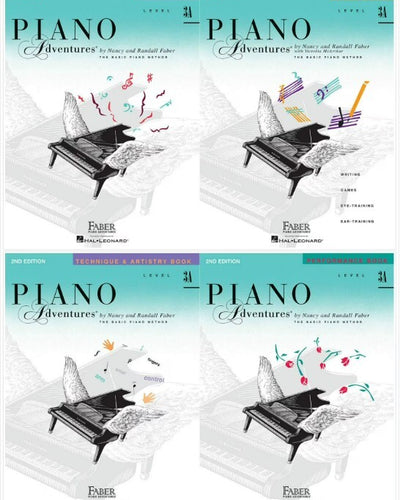 Faber Piano Adventures Level 3A Bundle Includes Lesson Theory Performance Technique