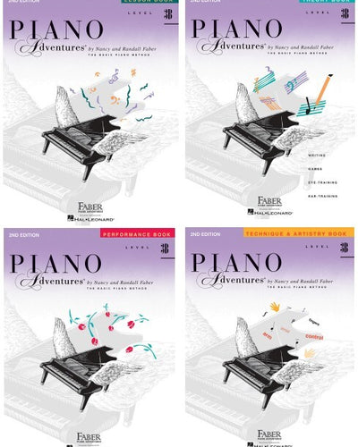 Faber Piano Adventures Level 3B Bundle Includes Lesson Theory Performance Technique