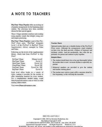 Faber PlayTime Piano Popular L1