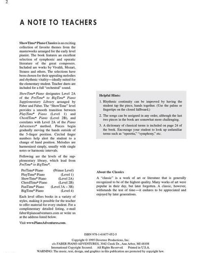 Faber ShowTime Piano Classics L2A