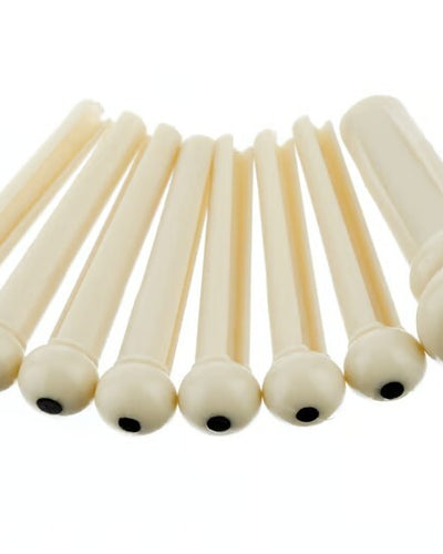 Fender Bridge Pin Set Ivory With Black Dot (7)