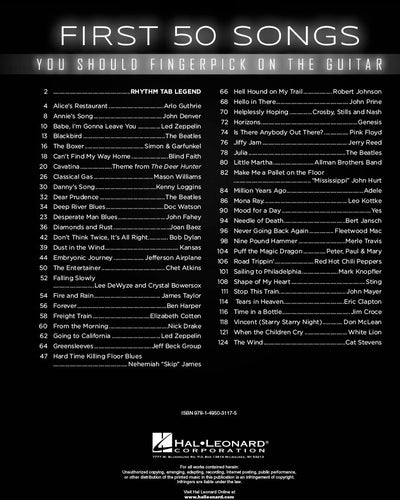 First 50 Songs You Should Fingerpick on Guitar