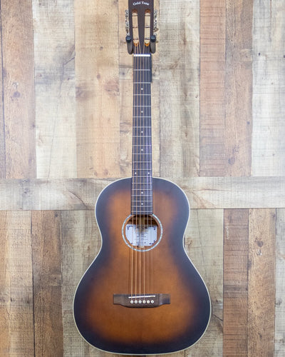 Gold Tone The Parlor Acoustic-Electric All Solid Wood Guitar with Bag - Satin Burst