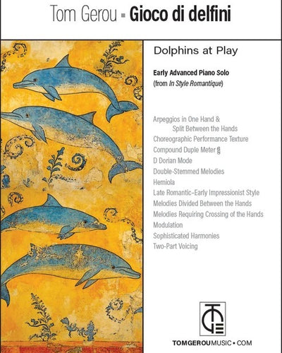 Gioco Di Delfini (Dolphins at Play) Early Advanced Piano Solo