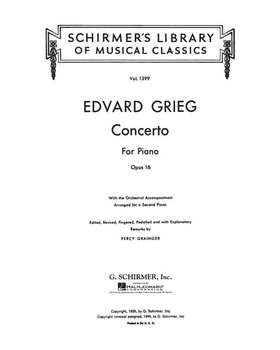 Grieg Concerto in A Minor 2P4H 2028 SC