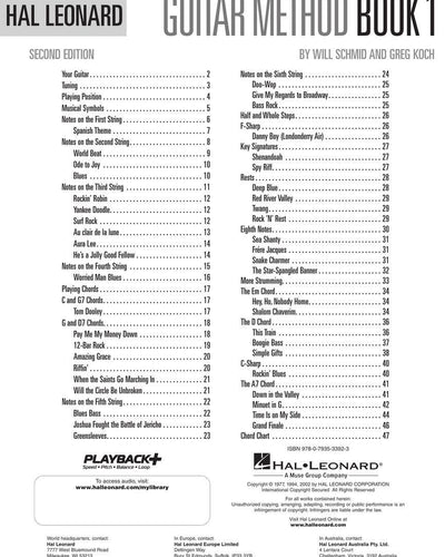 Hal Leonard Guitar Method Bk.1 w/Audio