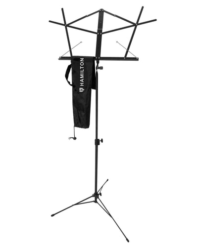 Hamilton Deluxe Folding Music Stand with Bag - Black