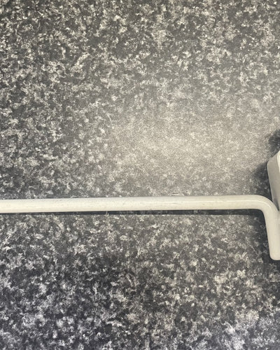 USED 6" White Slat Wall Hanger - Bundle of 10