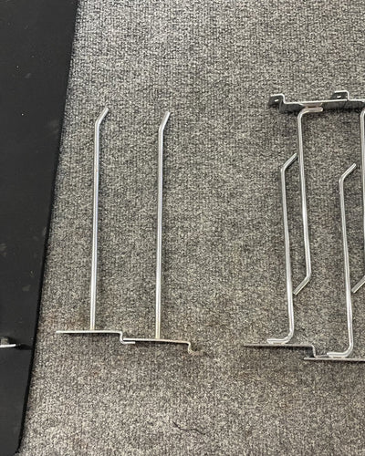Used Metal Slat Wall Hanger Set - 10 pc.