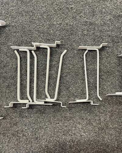 Used White Slat Wall Hanger Set - 10 pc.