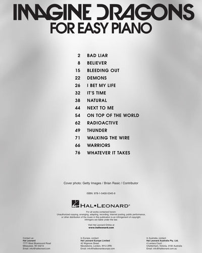 Imagine Dragons for Easy Piano