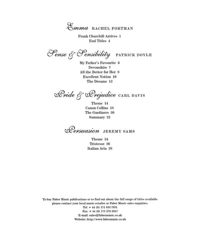 Jane Austen's World For Piano