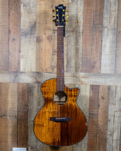 Krutz Koa Apex Cutaway Acoustic Guitar with Gig Bag