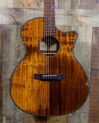 Krutz Koa Apex Cutaway Acoustic Guitar with Gig Bag