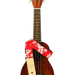 Kala Handmade in USA Ukulele Straps - Red Hibiscus