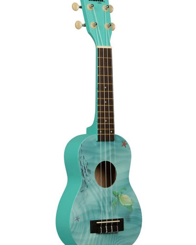 Kala Seascape Ukadelic Soprano Uke w/ Drawstring Tote