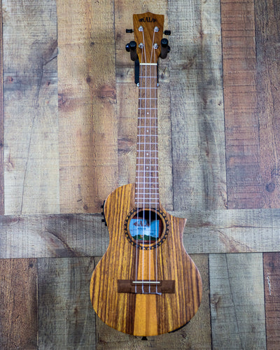 Kala Teak Tri-Top Tenor Uke w/Cutaway & EQ