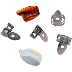 D'Addario National Finger Picks, Stainless Steel and Celluloid Thumb Pick Bundle