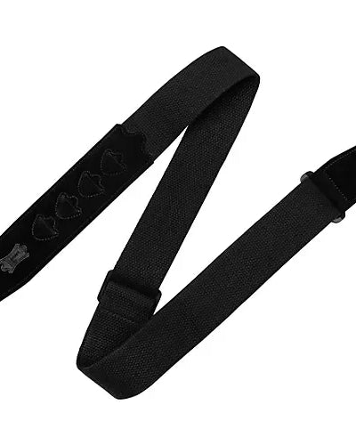 Levy's 2" Cotton Series In Black With Pick Holders