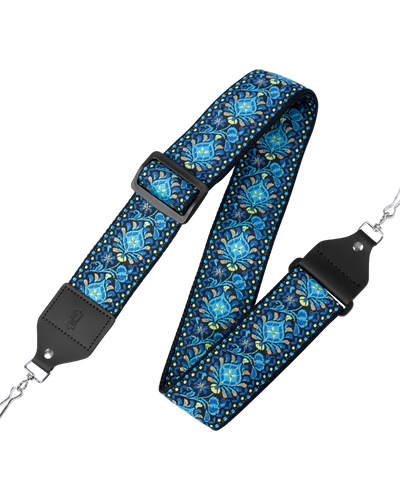 Levy's 2" Hootenanny Jacquard Weave Banjo Strap With Polypropylene Backing, Leather End