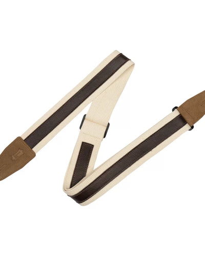 Levy's 2" Cotton Combo Series Strap Natural And Dark Brown