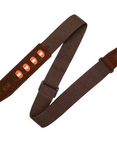 Levy's 2" Cotton Series In Brown With Pick Holders